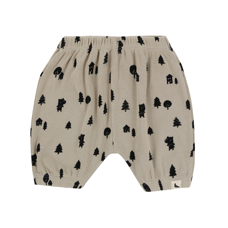 Forest bear baby bloomers front