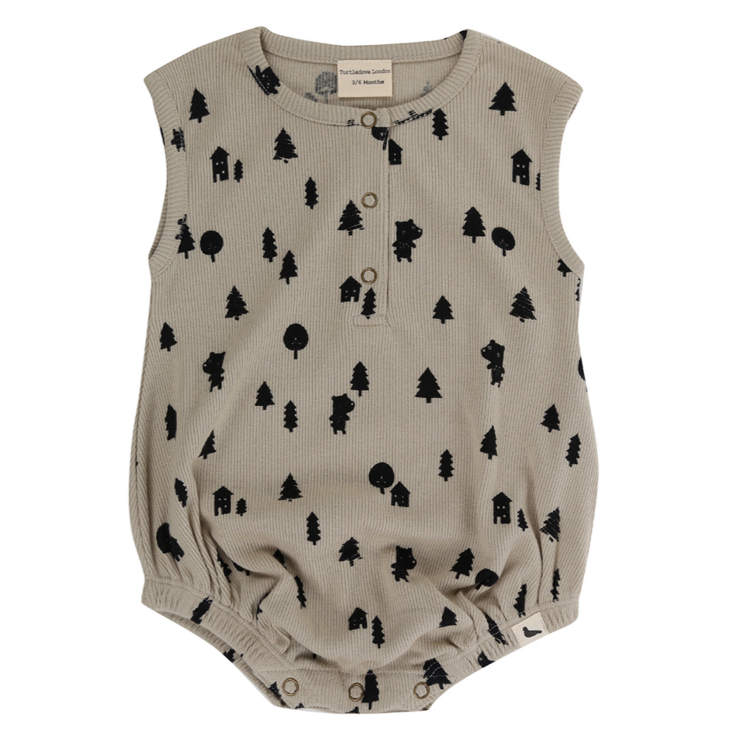Forest bear baby romper