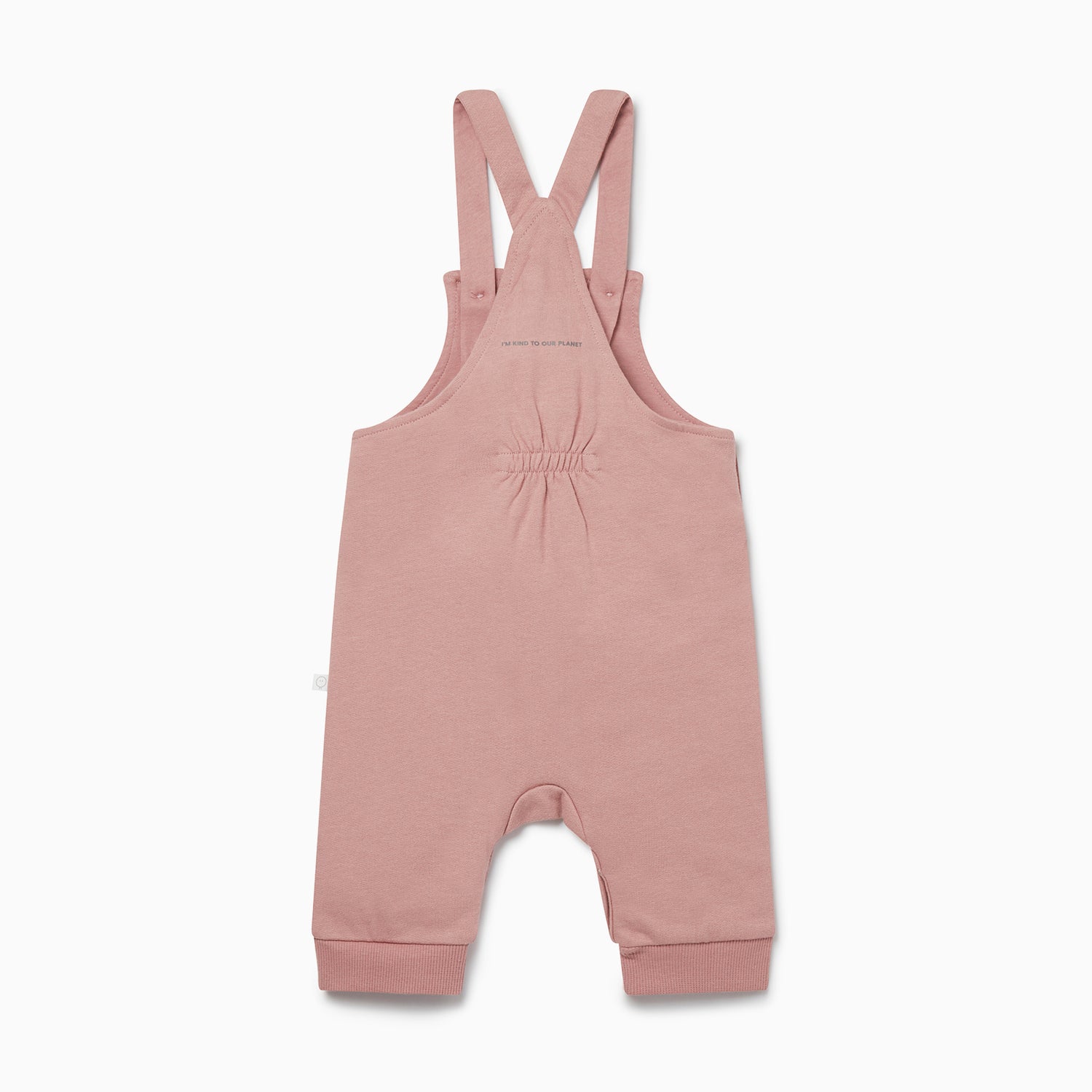 Back of rose plain dungarees