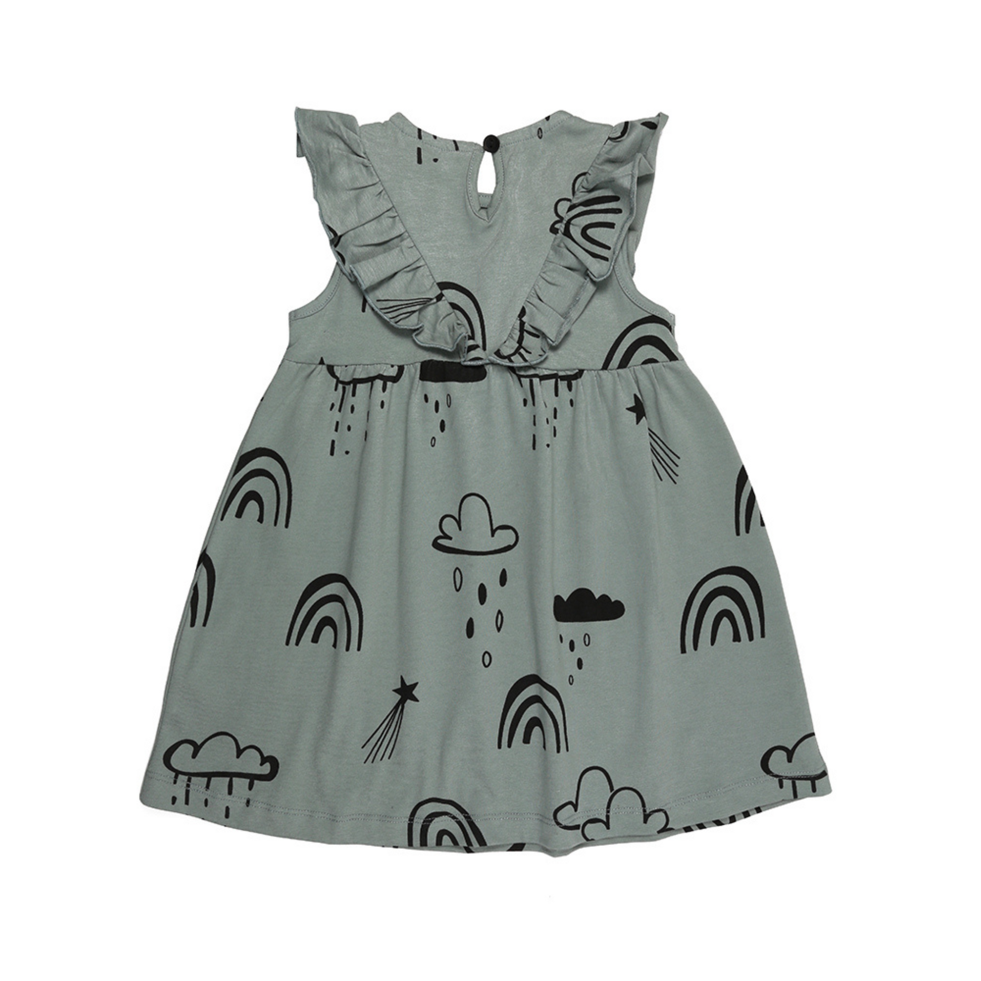Rainbow star dress back