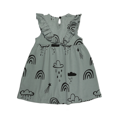 Rainbow star dress back